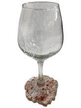 Red/Gold Wine Glass with Stocking Charm