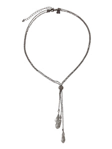Vintage Dangle Necklace - Clear Gems