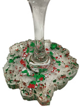 Red, Green & Silver Wine Glass