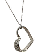 Silverplate Floating Heart Necklaces