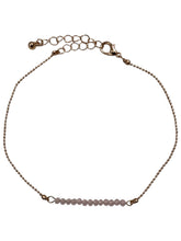 Facet Pastel Bead Bar Anklet - Pink
