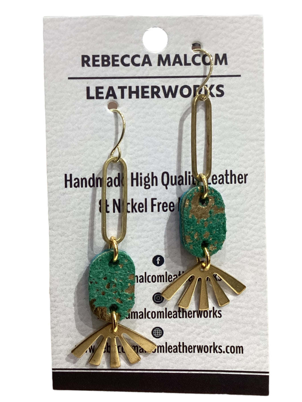 Starlight Earrings - Teal Gold