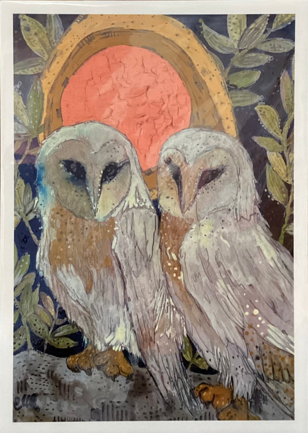 Kissy Face Owls - Print - 5