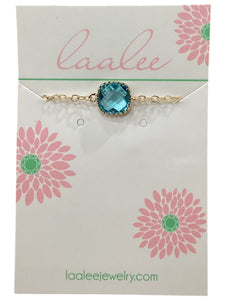 Dainty Blue Aquamarine Bracelet