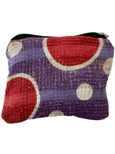 Kantha Zipper Pouch Bag - Small