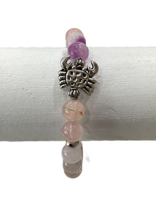 Beaded Bracelet - Crab Charm (2-Sided Designs)