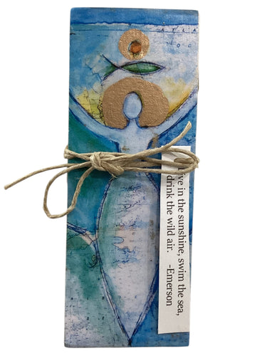 Small Wood Block Angel