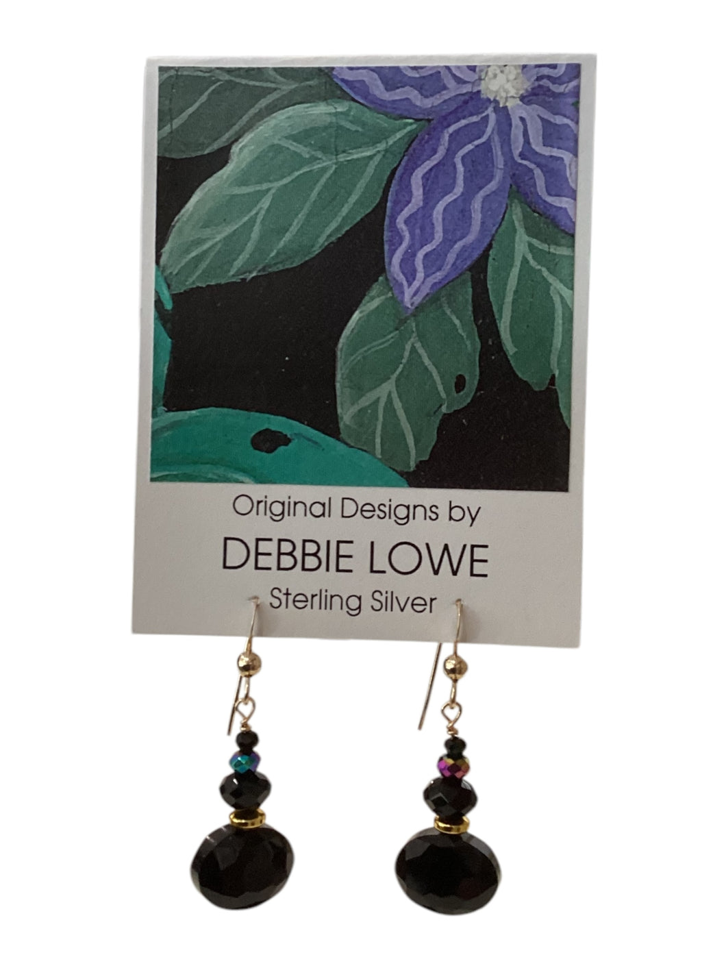 Black Oval Earrings