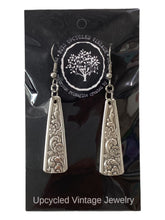 Silver Plate Stem Earrings