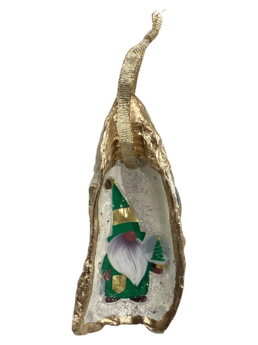 Holiday Oyster Ornament - Gnome