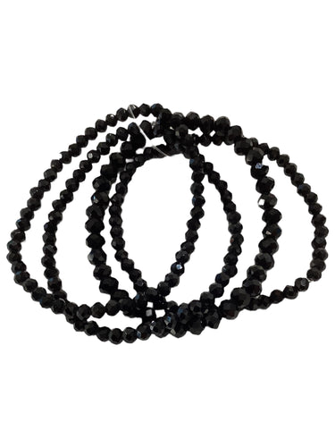 Crystal Bracelet - Set of 4 - Black