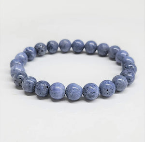 Blue Coral Bracelet - 8mm