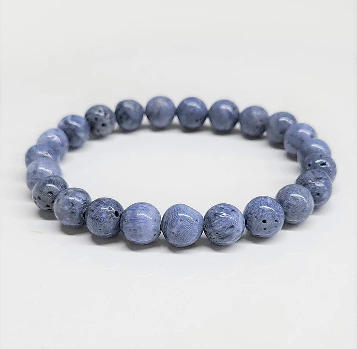 Blue Coral Bracelet - 6mm