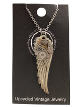 Steampunk Movement Necklace with Wings