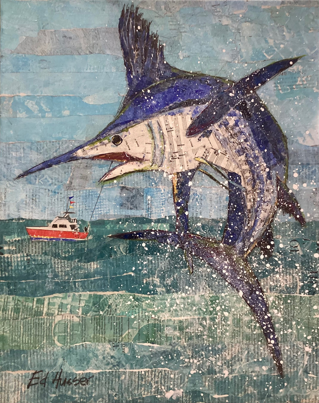 Haulin' Marlin - Original Canvas