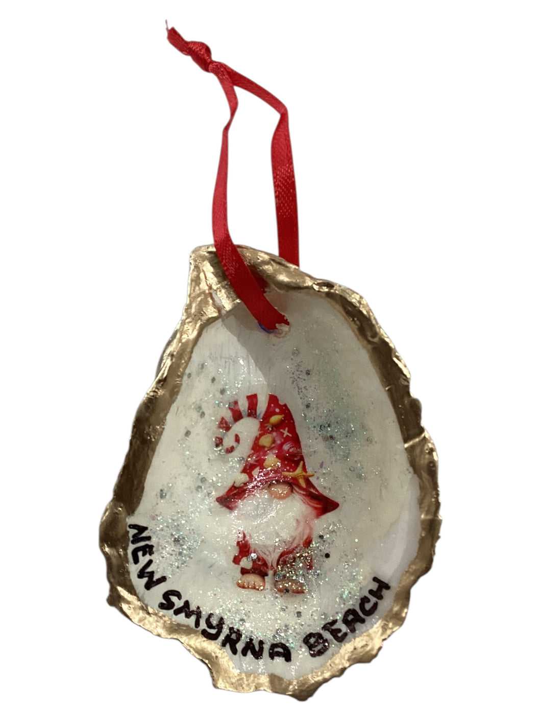 Holiday Oyster Ornament - Gnome