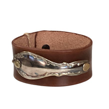 Silverware Stem Leather Cuff