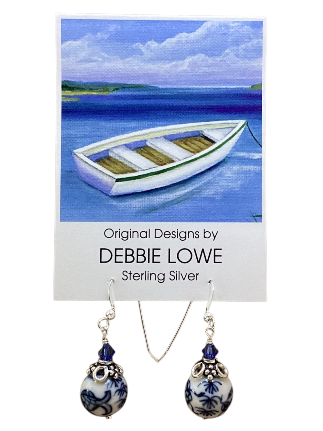 Blue & White Fish Earrings