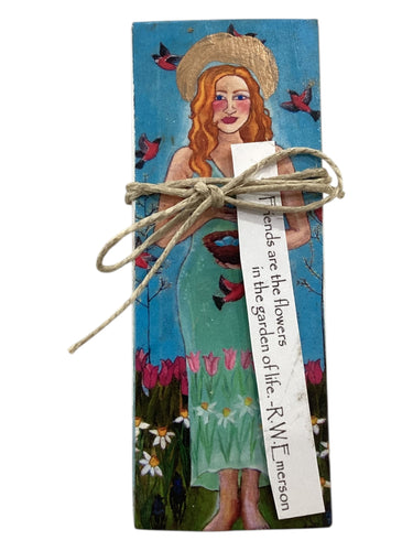 Small Wood Block Angel