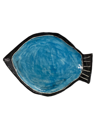 Dish/Tray - Blue/Black Fish