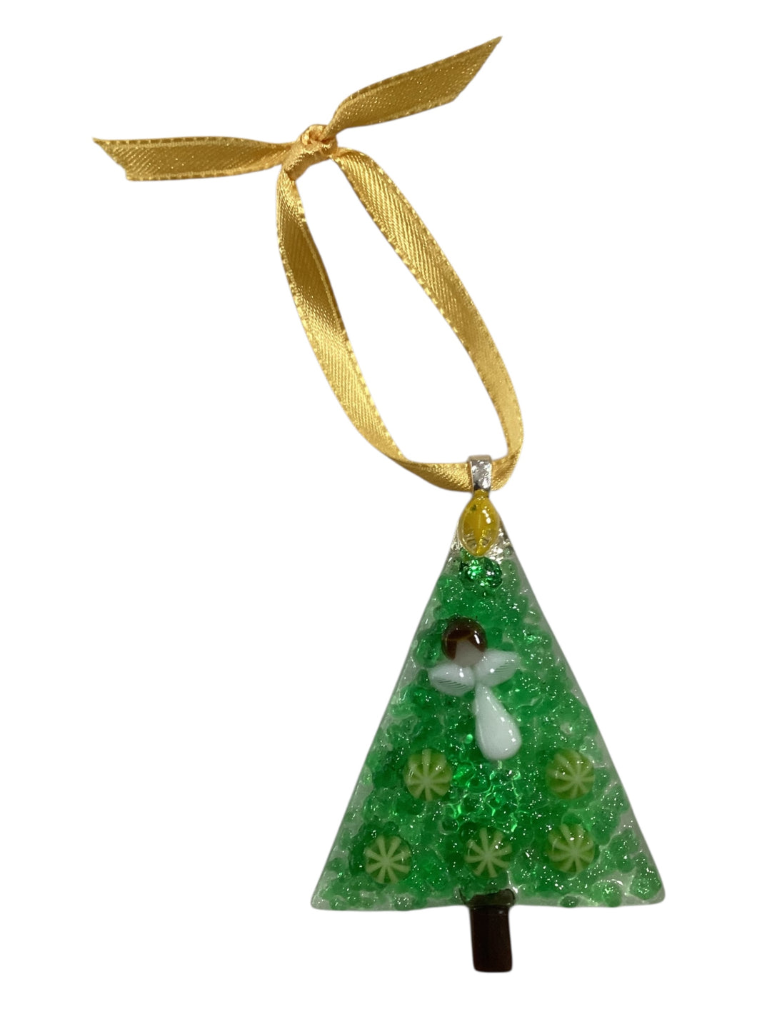 Christmas Ornament - Green Tree with Angel