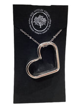 Silverplate Floating Heart Necklaces