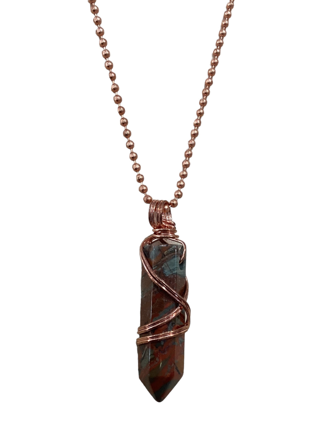 Mixed Red Jasper Point Pendant