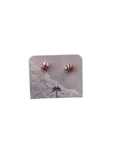 Red Leaf Post Earrings