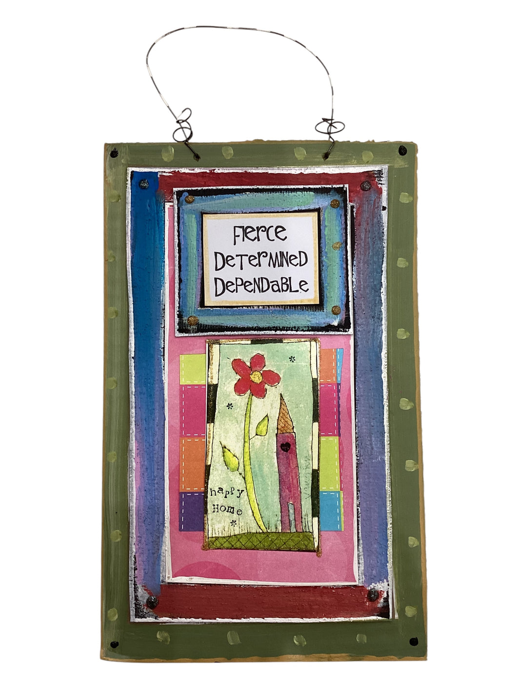 Cardboard Plaque - Fierce, Determined