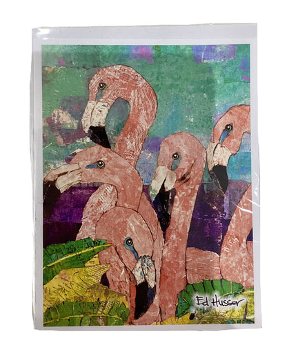 Pink Flamingos - Notecard