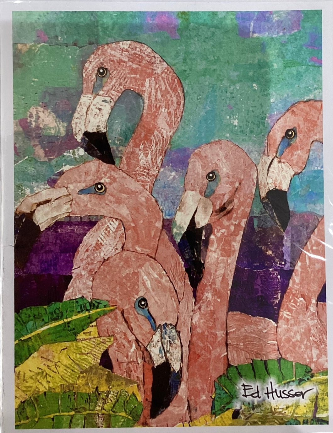 Pink Flamingos - Notecard