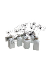 Wire Flower in White Vase