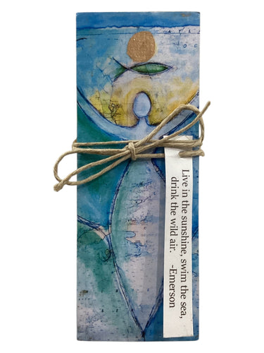 Small Wood Block Angel