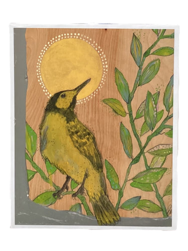 Gold Moon Grey Hooded Warbler - Print - 8