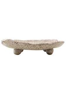 White with Speckled Soap Dish