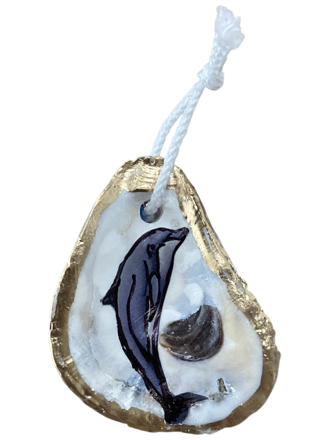 Dolphin Oyster Ornament