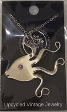 Silverplate Fish Necklaces With Crystal Eye