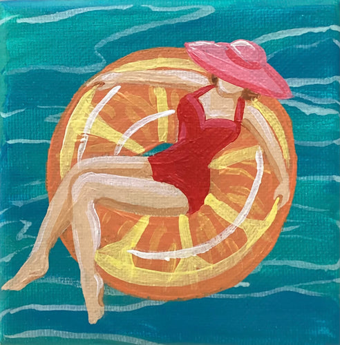Vintage Pool Time - Dark Pink Hat