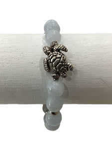 Beaded Bracelet - Sea Turtle Charm (Medium)