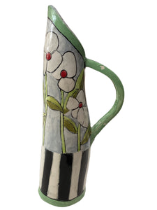 Floral Stiped Pitcher
