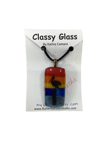 Pelican Glass Amulet