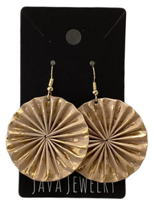 Champagne/Gold Round Earrings