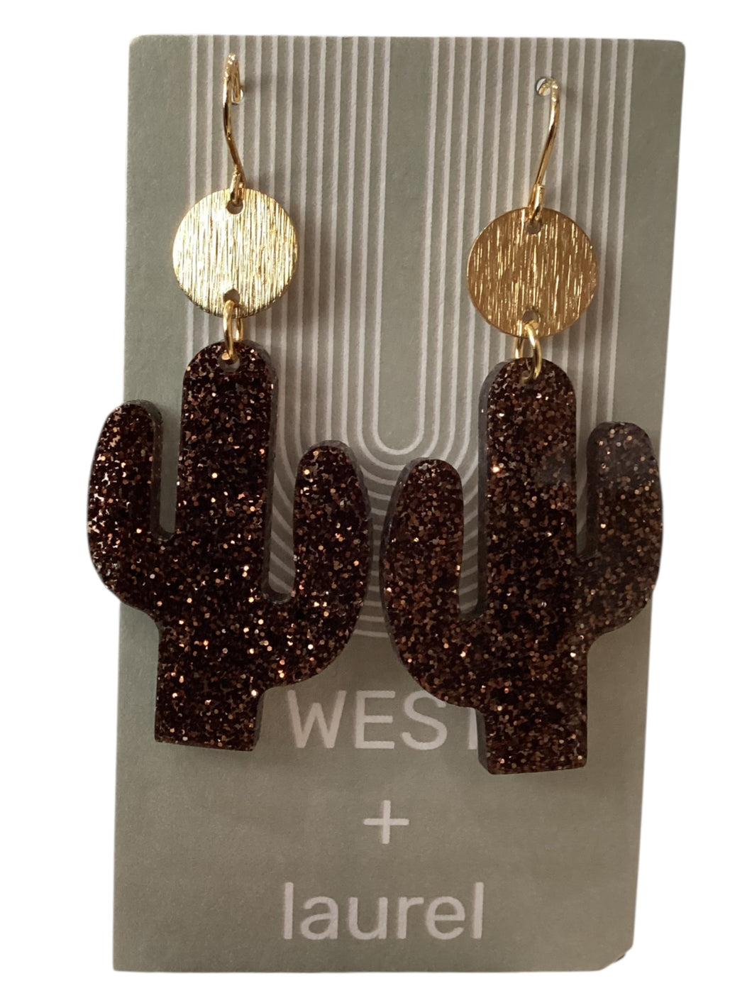 Simple Acrylic Earrings - Cactus