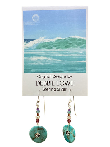 Turquoise Discs Earrings