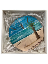 Sand Dollar Ornament - Palm Tree
