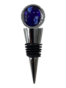 Wine Bottle Topper - Blue & Blue