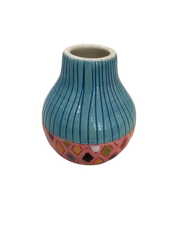 Blue + Pink Vase