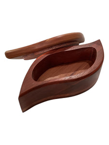 Burned Leaf Jewelry Box