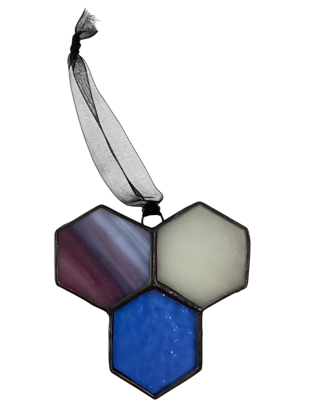 3PC Honeycomb Ornament - Blue & Multi