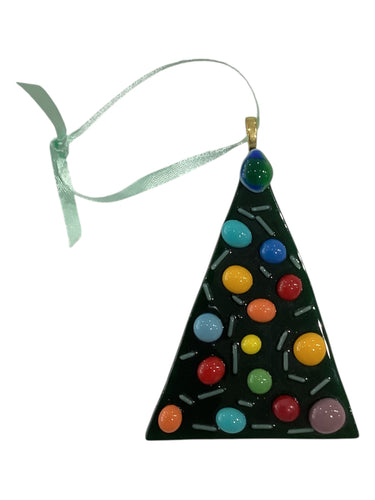 Christmas Ornament - Green Tree with Colored Ornaments
